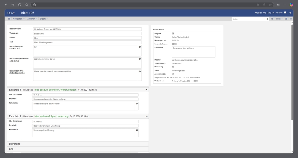 IQSoft – Ideenmanagement